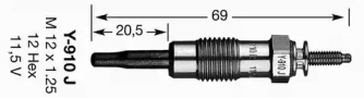 Свеча накаливания (NGK: 3873)